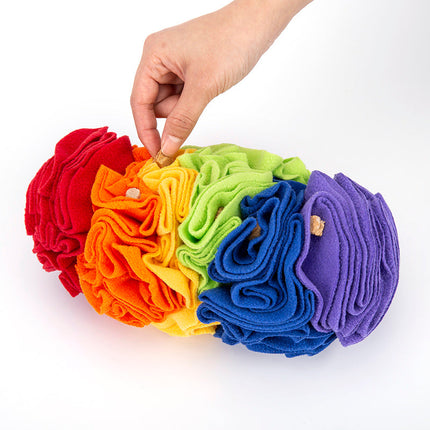 Dog Snuffle Pad Puzzle Training Mat with Soft Polar Fleece Fabric | Engaging Scent Game for Small to Medium Dogs