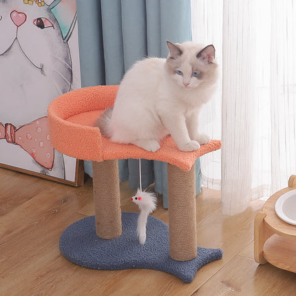 Cat Climbing Frame with Plush Multi-Level Design | Space-Saving Play Structure for Active Cats