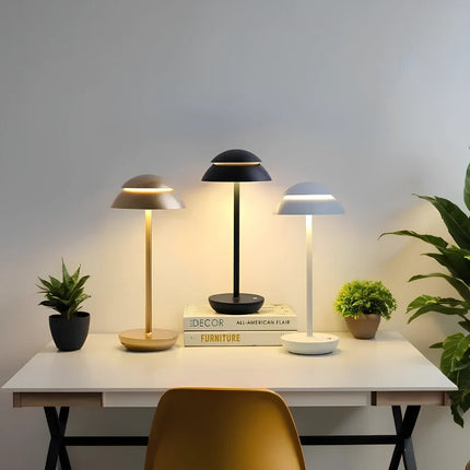 Cordless Scandinavian Table Lamp with Touch-Controlled Dimming | Rechargeable Lighting for Home Decor