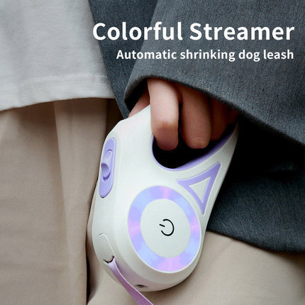 Retractable Dog Leash with Spotlight and One-Handed Locking System | Safe and Comfortable Control for Pets