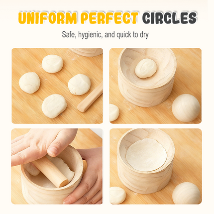 Dumpling Maker Wooden Dough Press for Wonton and Pastry – image 4