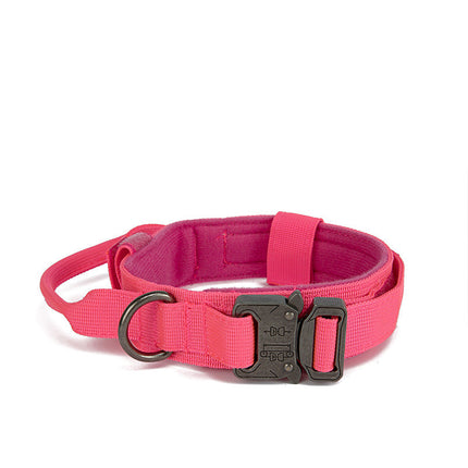 Tactical Dog Collar with Adjustable Fit | Durable Monochrome Nylon Design for Comfortable Outdoor Adventures