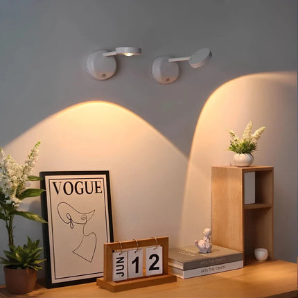 Motion Spotlight with 360° Rotation & Dimmable Features | Wireless LED Light for Versatile Indoor Illumination