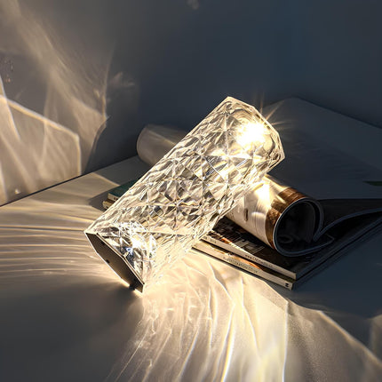 Touch Control Table Lamp with 16 Color Options | Rechargeable Acrylic Design for Customizable Mood Lighting