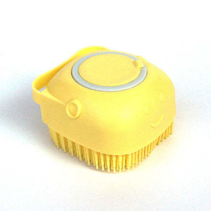 Silicone Dog Bath Brush with Shampoo Dispenser | Gentle Massage Tool for Effective Pet Cleaning