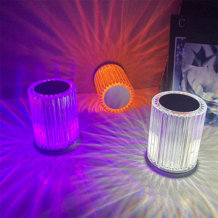 Faux Crystal LED Desk Lamp with RGB Lighting & Remote Control | Modern Touch Control for Customized Ambiance