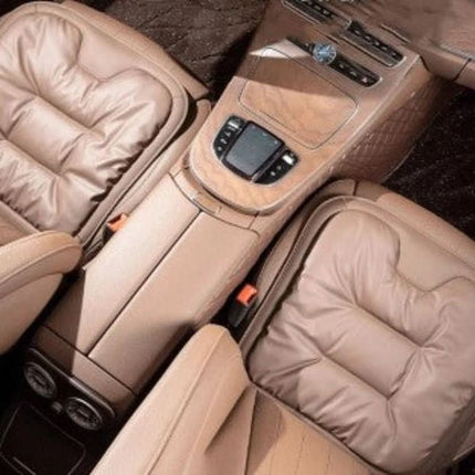 Car Seat Cushion, Leather Seat Cushion for Car with Non Slip Base – image 5