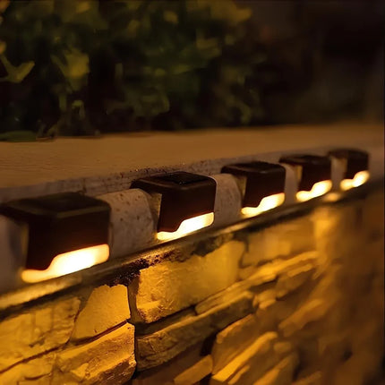 Solar Step Lights with Automatic Dusk Sensor | Weather-Resistant Outdoor Lighting for Pathways and Patios