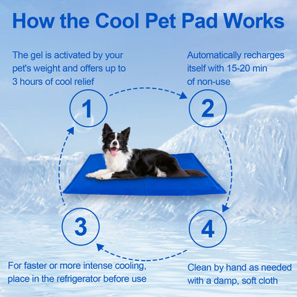 Pressure-Activated Dog Cooling Mat for Instant Heat Relief | Lightweight & Portable Design for Pets