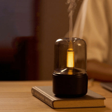 Candle Light Aroma Diffuser with Simulated Candlelight Effect | Portable USB Humidifier for Relaxation and Aromatherapy