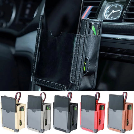 Car Air Outlet Storage Bag with Clear Pocket & Multi-Pocket Design | Stylish Organizer for Convenient Access and Safety