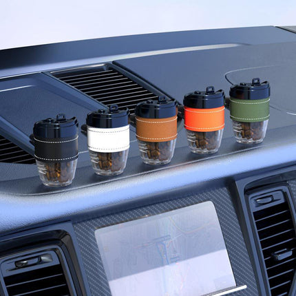 Brown Coffee Cup Car Air Freshener with Mosquito Repellent | Stylish Decoration for Odor Removal and Refreshing Aroma