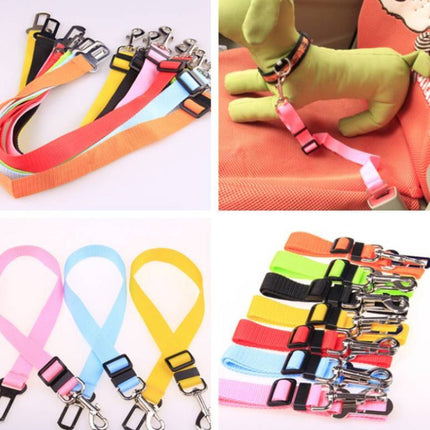 Durable Polyester Dog Leash with Fixed Strap for Safety | Adjustable Length for Comfortable Car Rides