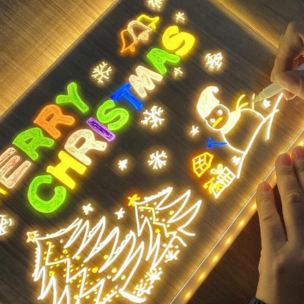 LED Drawing Board for Kids, Light Up Message Board with 7 Colored Pens, LED Sign Board for Cafe Menu – image 26