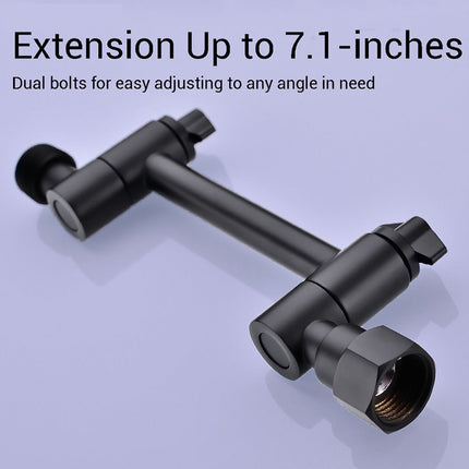 Shower Head Extension Arm, Adjustable Shower Arm Extender in Brass