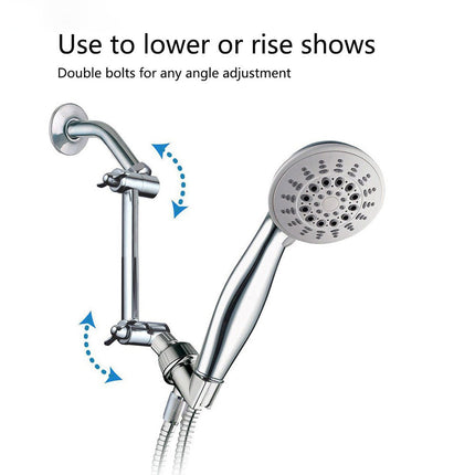 Shower Head Extension Arm, Shower Pipe Extender with Pull Knob for Height