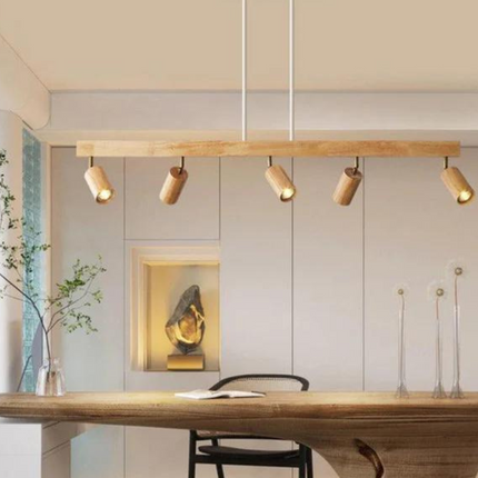 LED Spotlight for Ceiling, Adjustable Wooden Ceiling Spotlight with GU10 Bulb – image 5