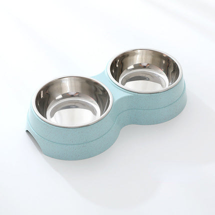 Double Pet Bowls with Stainless Steel Feeder | Dual Functionality for Convenient Feeding and Hydration