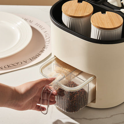 360° Rotating Utensil Holder with 4 Compartments | Durable Organizer for Effortless Kitchen Access