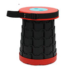 Folding Stool Retractable, Collapsible Stool with Adjustable Height, Portable Garden Stool for Camping and Fishing