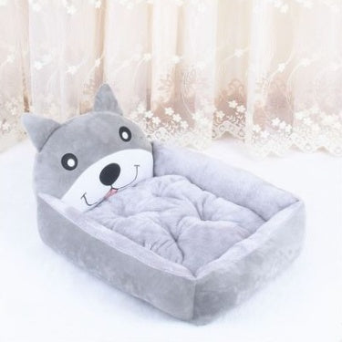 Dog Bed with Removable Washable Cover & Cartoon Design | Cozy Nest for Large Breeds like Golden Retrievers