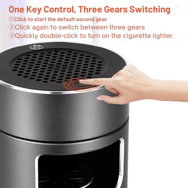 Smokeless Ashtray with Rechargeable Battery and HEPA Filter, Portable Car Ashtray with Lighter