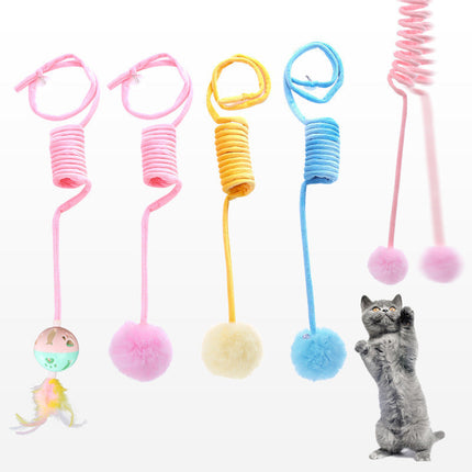 Interactive Plush Cat Toy with Spring Design | Engaging Play for Active Cats
