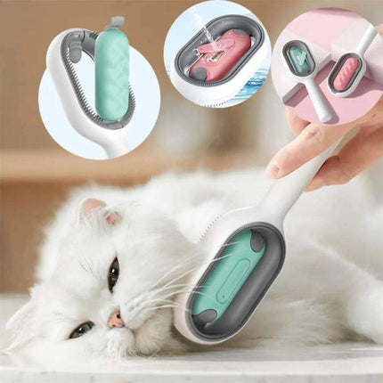 2-in-1 Pet Grooming Brush with Water Tank and Hair Removal | Efficient Cleaning for Cats and Dogs