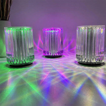 Faux Crystal LED Desk Lamp with RGB Lighting & Remote Control | Modern Touch Control for Customized Ambiance