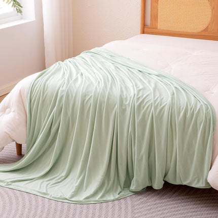 Cooling Comfort | Reversible Lightweight Blanket for Hot Sleepers | Soft Thin Throw for Bed & Couch