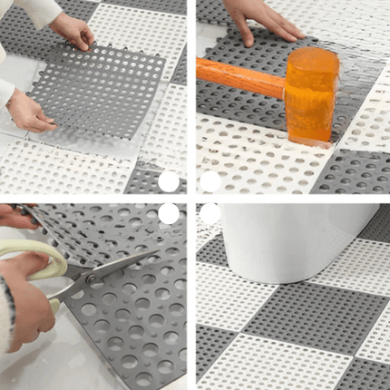 Non Slip Bath Mat, Rubber Shower Mat Set of 4 or 8, Bathroom Mat for Shower Floor