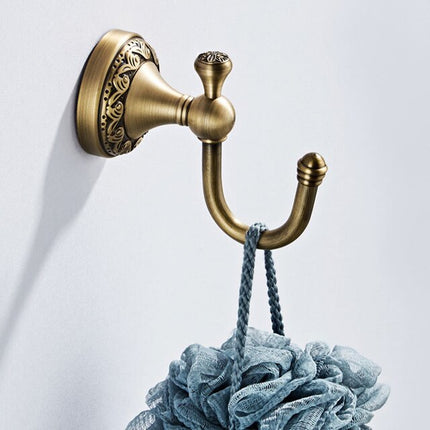Antique Brass Bathroom Accessories, Towel Rack – image 6