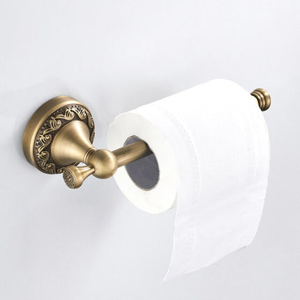 Antique Brass Bathroom Accessories, Towel Bar – image 7