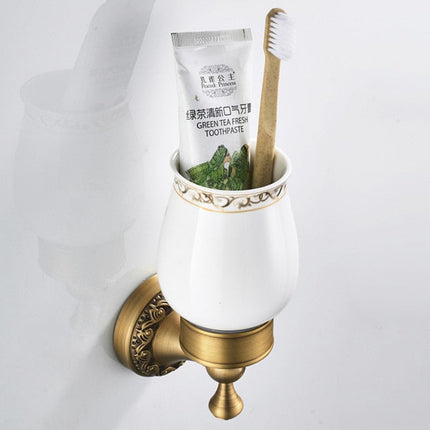 Antique Brass Bathroom Accessories, Towel Rack – image 16