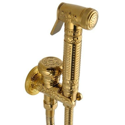 Handheld Bidet Sprayer Set, Antique Brass Toilet Bidet Sprayer, Wall Mounted Toilet Sprayer for Cleaning and Pet Bathing
