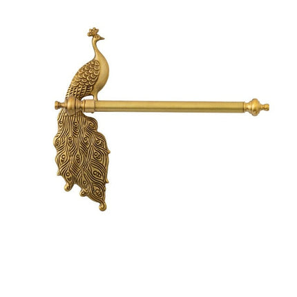 Antique Brass Bathroom Hardware, Carved Towel Ring – image 15
