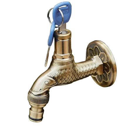 Antique Brass Tap for Washing Machine, Garden Hose Faucet – image 18
