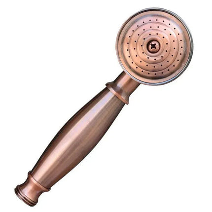 High Pressure Shower Head, Antique Red Copper Handheld Shower Head with Bracket – image 14