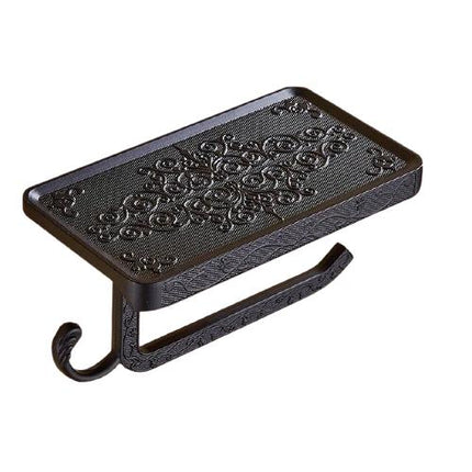 Toilet Paper Holder Wall Mounted with Phone Shelf, Toilet Paper Rack – image 8