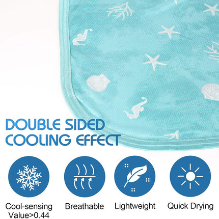 Coastal Comfort | Direct Cooling Throw Blanket with Double-Sided Effect | Lightweight & Breathable for Hot Sleepers