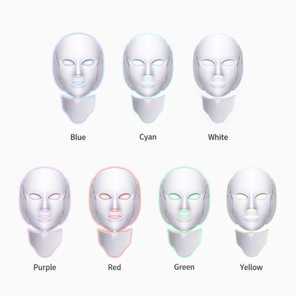 Red Light Mask for Face and Neck, 7 Color LED Face Mask – image 8