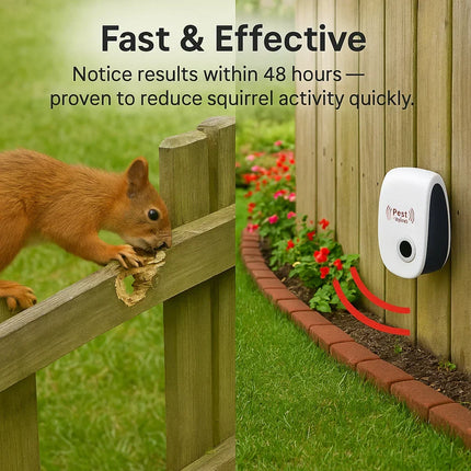 Ultrasonic Squirrel Repellent, Rat Repeller for Garage