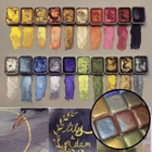 Metallic Watercolor Paints, Pearl Paint Set in a Portable Box, Art Supplies for Artists and Beginners