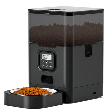 Automatic Double Meal Feeder with Desiccant Box & Stainless Steel Tray | Intelligent Feeding Solution for Pets