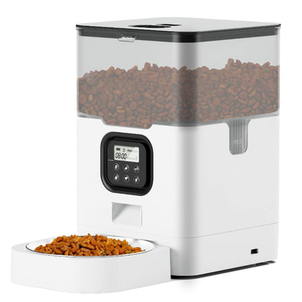 Automatic Double Meal Feeder with Desiccant Box & Stainless Steel Tray | Intelligent Feeding Solution for Pets