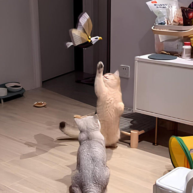 Interactive Cat Toys, Flying Bird Cat Toy with Fluttering Wings