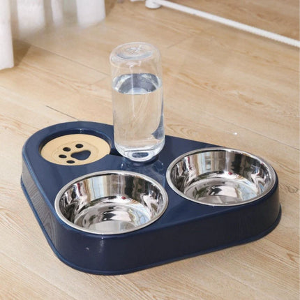 Double Bowl Automatic Drinking and Food Bowl with Anti-Slip Design | Convenient Feeding Solution for Dogs