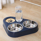 Double Bowl Automatic Drinking and Food Bowl with Anti-Slip Design | Convenient Feeding Solution for Dogs