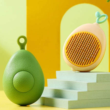 Avocado-Shaped Grooming Brush for Cats & Dogs with Stainless Steel Needles | Reduces Shedding & Boosts Blood Circulation