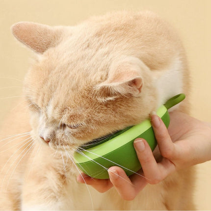 Avocado-Shaped Grooming Brush for Cats & Dogs with Stainless Steel Needles | Reduces Shedding & Boosts Blood Circulation